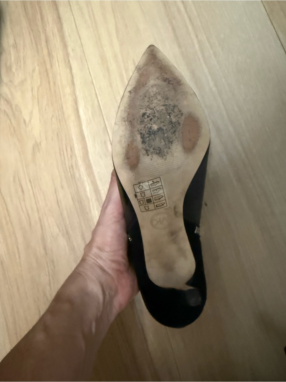 MICHAEL Michael Kors Black Pointed Leather & Suede Ankle Booties mywith Side Zip - Picture 3 of 8